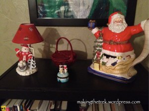 Another cookie jar (not in use) and candle Snowman