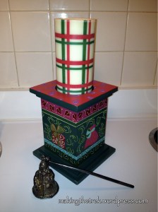 Kitchen candle and Santa snuffer