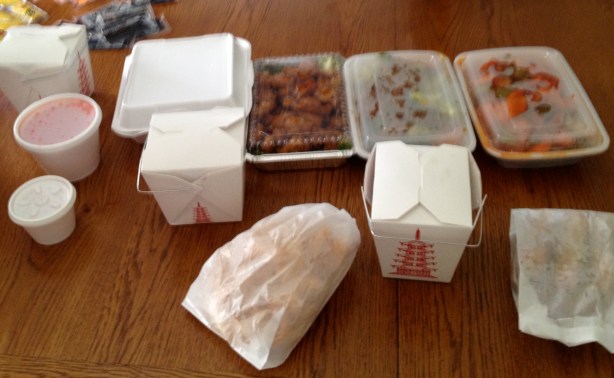 Bday dinner. Before the carnage. You'd think we never feed these kids!