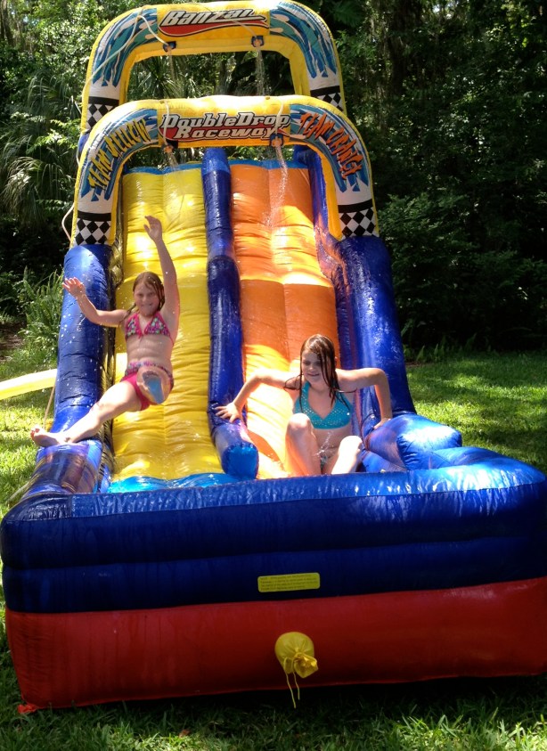 First slide!!  This slide has lasted 3 years and 9 cousins!!