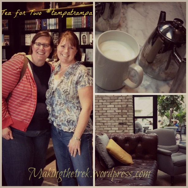 Tea time.  Lovely bookstore.  Awesome friend.  Heaven.