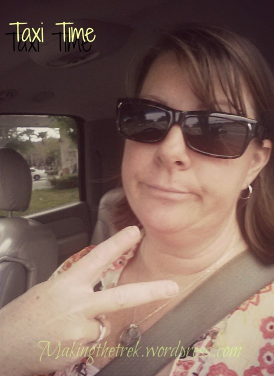 Blessedly, my whole life is within a 5-15 minute radius since the TAXI is on..multiple times a day. Thank goodness for a lunch hour I can take when I need it!!!