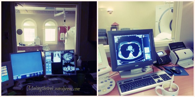 Most of my day is spent between these two rooms. Saving lives and finishing my oatmeal. Whatever it takes.